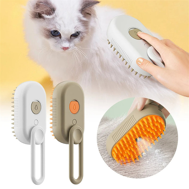 Pet Steam Brush For Massage & Pet Grooming